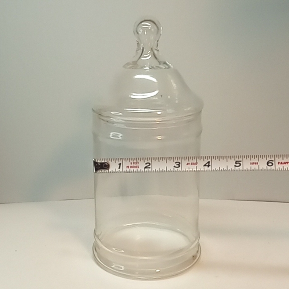 Vintage tall clear glass apothecary jar. No flaws. - Picture 6 of 6